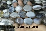 CAA3567 15.5 inches 18*25mm oval grey Botswana agate beads