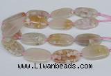 CAA3611 15.5 inches 25*45mm oval sakura agate gemstone beads