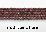 CAA3628 15.5 inches 4mm faceted round Portuguese agate beads