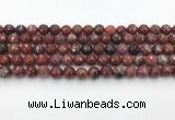 CAA3629 15.5 inches 6mm faceted round Portuguese agate beads