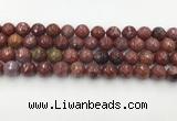 CAA3630 15.5 inches 8mm faceted round Portuguese agate beads