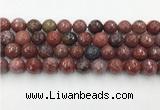 CAA3632 15.5 inches 12mm faceted round Portuguese agate beads