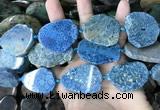 CAA3728 25*28mm - 35*45mm freeform chrysanthemum agate slab beads