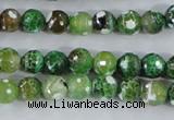 CAA375 15.5 inches 8mm faceted round fire crackle agate beads