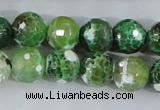 CAA379 15.5 inches 16mm faceted round fire crackle agate beads