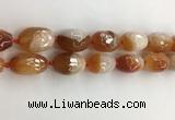 CAA3796 15*25mm - 18*28mm faceted rice agate druzy geode beads