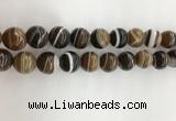 CAA3803 15.5 inches 14mm round line agate beads wholesale