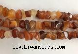 CAA3808 15.5 inches 10*14mm - 12*16mm faceted nuggets red agate beads