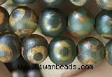 CAA3849 15 inches 6mm round tibetan agate beads wholesale