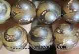 CAA3860 15 inches 8mm round tibetan agate beads wholesale