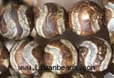 CAA3867 15 inches 8mm round tibetan agate beads wholesale