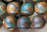 CAA3884 15 inches 8mm round tibetan agate beads wholesale