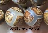 CAA3911 15 inches 10mm round tibetan agate beads wholesale