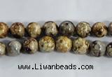 CAA392 15.5 inches 6mm round fire crackle agate beads wholesale