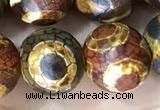 CAA3925 15 inches 12mm round tibetan agate beads wholesale