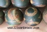 CAA3926 15 inches 12mm round tibetan agate beads wholesale