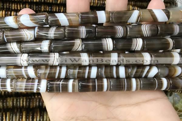 CAA3945 15.5 inches 8*20mm tube Madagascar agate beads wholesale