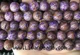 CAA4006 15.5 inches 16mm round purple crazy lace agate beads