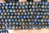 CAA4009 15.5 inches 6mm round blue crazy lace agate beads