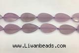 CAA4076 15.5 inches 30*50mm flat teardrop purple agate gemstone beads