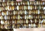 CAA4146 15.5 inches 5*10mm rondelle line agate beads wholesale