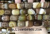 CAA4155 15.5 inches 15*20mm drum line agate beads wholesale