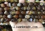 CAA4159 15.5 inches 10*14mm rice line agate beads wholesale