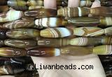 CAA4167 15.5 inches 10*30mm rice line agate beads wholesale