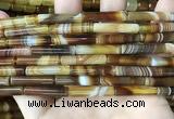 CAA4177 15.5 inches 5*24mm tube line agate beads wholesale