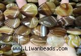 CAA4222 15.5 inches 22*30mm flat teardrop line agate beads wholesale