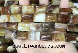 CAA4226 15.5 inches 13*18mm rectangle line agate beads wholesale