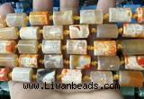 CAA4240 15.5 inches 10*14mm - 11*15mm tube dragon veins agate beads