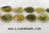 CAA4322 15.5 inches 30*40mm twisted oval line agate beads