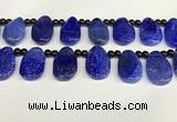 CAA4365 Top drilled 20*30mm freeform dragon veins agate beads