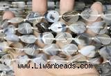 CAA4375 15.5 inches 12*16mm flat teardrop Montana agate beads