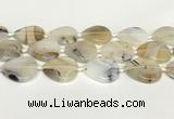 CAA4392 15.5 inches 30*30mm flat round Montana agate beads