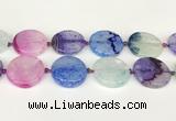 CAA4434 15.5 inches 30mm flat round agate druzy geode beads