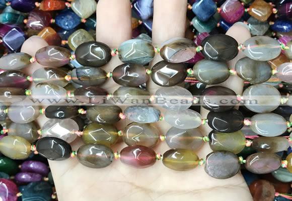 CAA4464 15.5 inches 12*16mm oval dragon veins agate beads