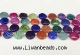 CAA4491 15.5 inches 18mm flat round dragon veins agate beads