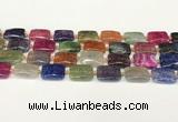 CAA4496 15.5 inches 15*20mm rectangle dragon veins agate beads