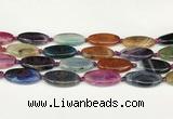 CAA4514 15.5 inches 15*30mm oval dragon veins agate beads