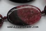 CAA452 15.5 inches 24*40mm oval agate druzy geode beads