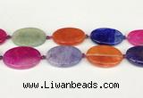 CAA4534 15.5 inches 25*35mm oval dragon veins agate beads