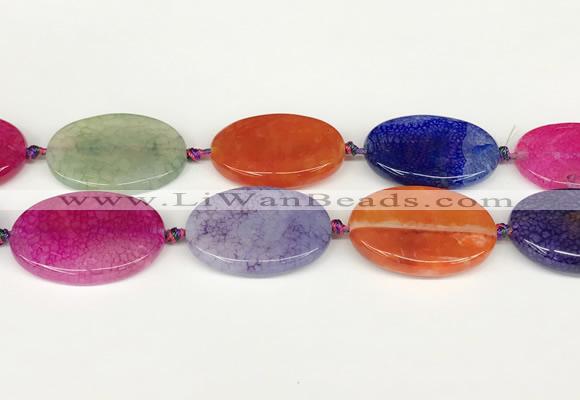 CAA4534 15.5 inches 25*35mm oval dragon veins agate beads