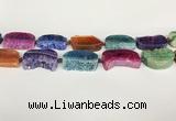 CAA4541 15.5 inches 22*32mm - 25*35mm freefrom agate druzy geode beads