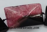 CAA455 15.5 inches 30*30*50mm pyramid agate druzy geode beads