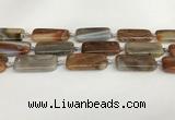 CAA4552 15.5 inches 15*30mm rectangle banded agate beads wholesale