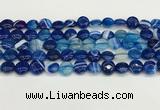 CAA4585 15.5 inches 10mm flat round banded agate beads wholesale