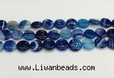 CAA4601 15.5 inches 14mm flat round banded agate beads wholesale