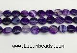 CAA4605 15.5 inches 16mm flat round banded agate beads wholesale